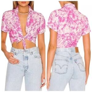 For Love & Lemons Devon Tie Dye Crop Top